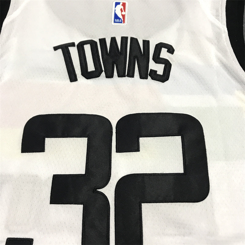 Men's Minnesota Timberwolves Karl-Anthony Towns #32 White Swingman Jerseys - City Edition