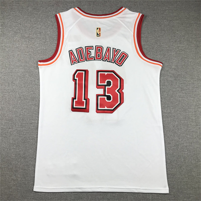Men's Miami Heat Bam Adebayo #13 White 2022/23 Swingman Jerseys - Classic Edition