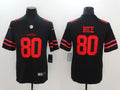 Men's San Francisco 49ers Jerry Rice #80 Black Game Player Jerseys