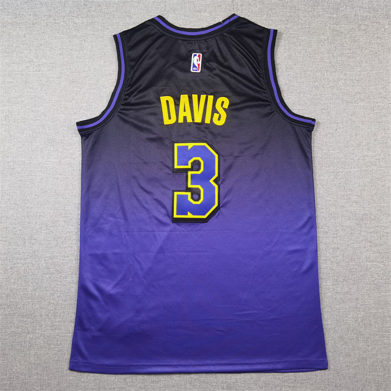 Men's Los Angeles Lakers Anthony Davis #3 Purple 2024/25 Swingman Jerseys - City Edition