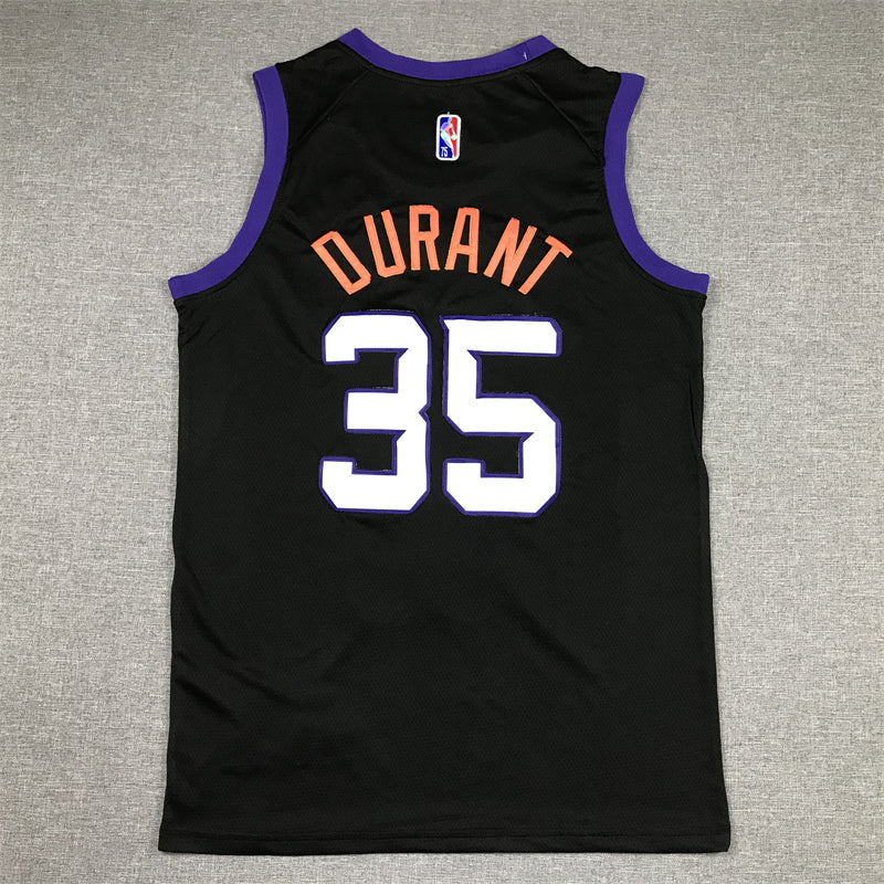 Men's Phoenix Suns Kevin Durant #35 Black Swingman Jerseys - City Edition