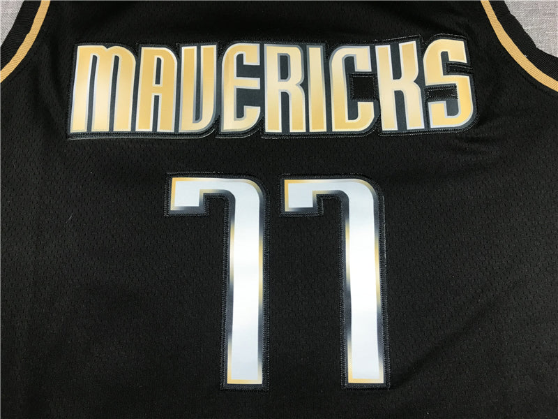 Men's Dallas Mavericks Luka Doncic #77 Swingman Player Jerseys Black