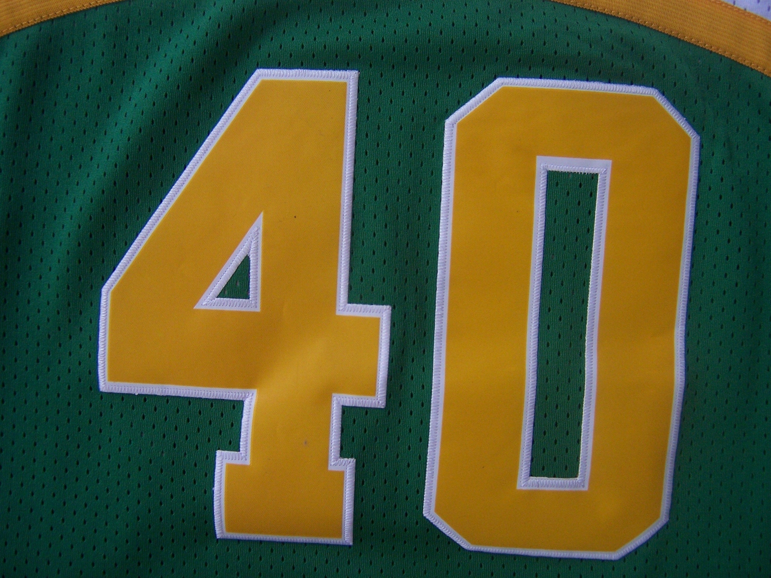 SuperSonics No. 40 Rain Man Shawn Kemp Green Jersey