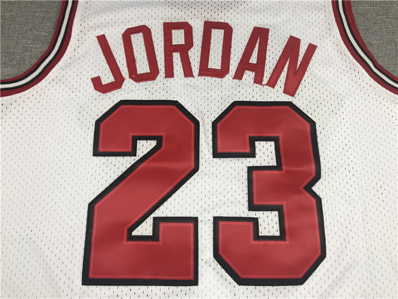 Men's Chicago Bulls Michael Jordan White 1984-85 Hardwood Classics Jerseys