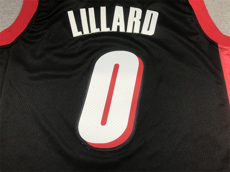 Men's Portland Trail Blazers Damian Lillard Black Swingman Jerseys - City Edition