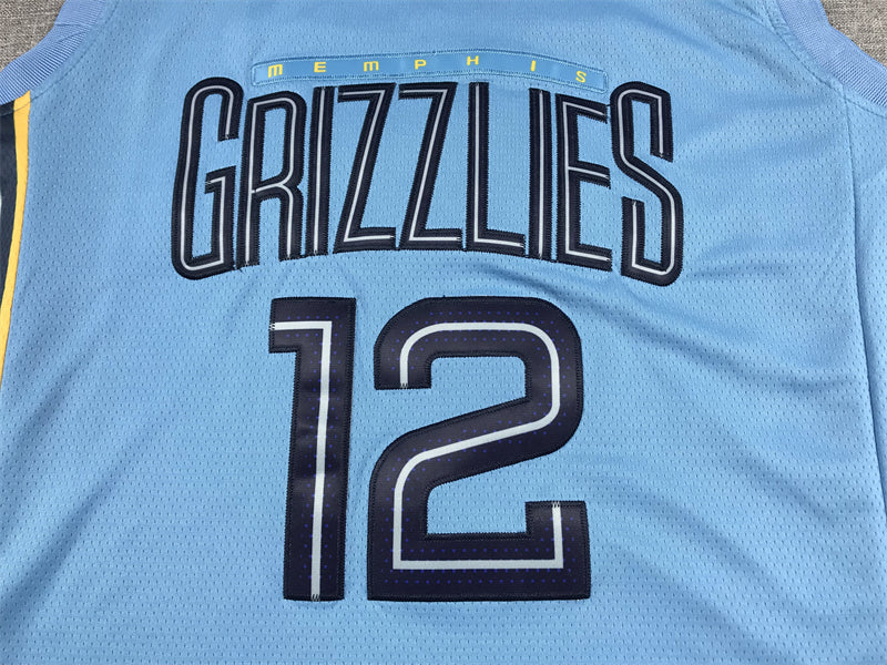 Men's Memphis Grizzlies Ja Morant #12 Light Blue 2022/23 Statement Edition Swingman Jerseys