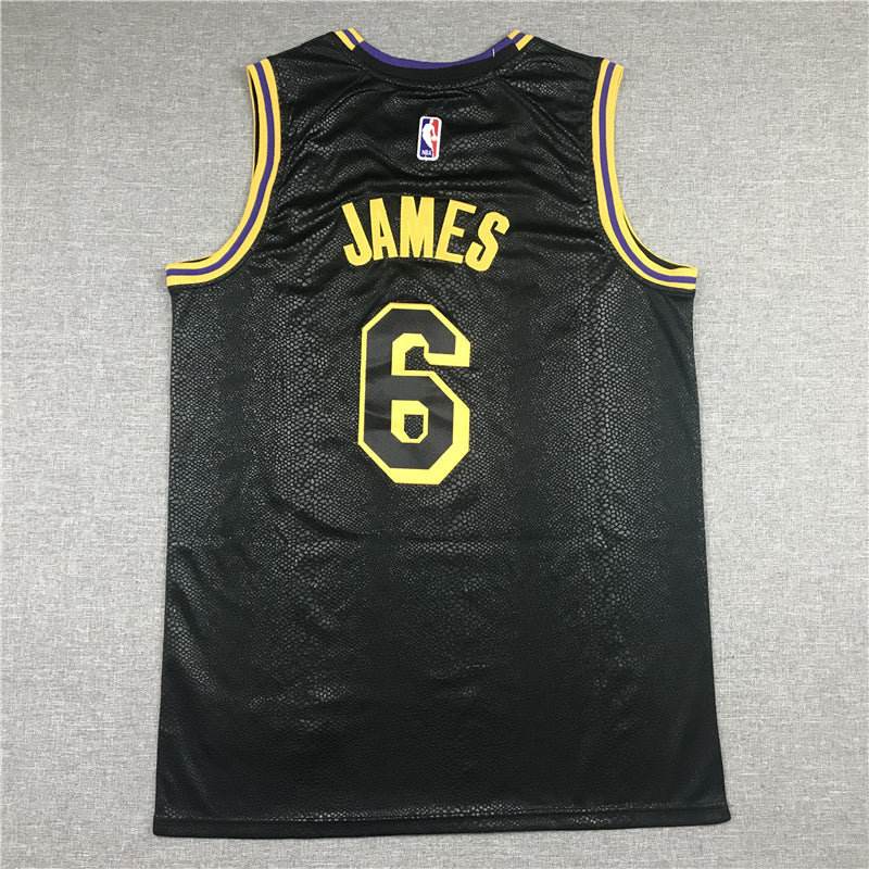 Men's Los Angeles Lakers LeBron James #6 NBA Black Jerseys