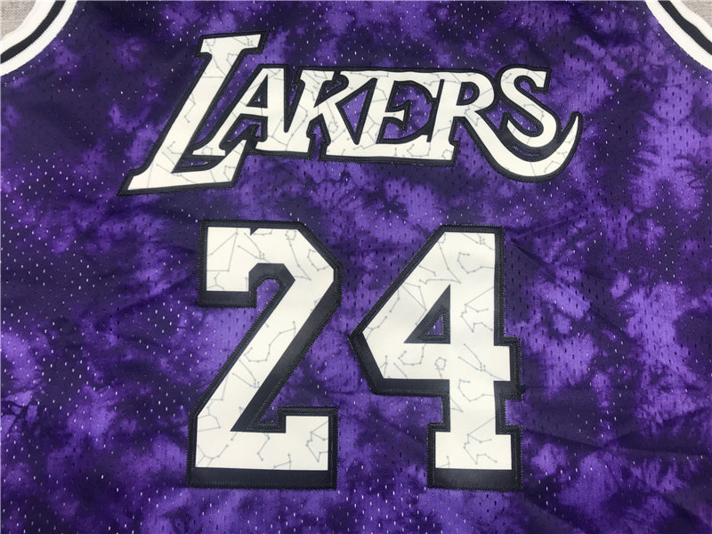 Men's Los Angeles Lakers Kobe Bryant #24 Purple Galaxy Swingman Jerseys