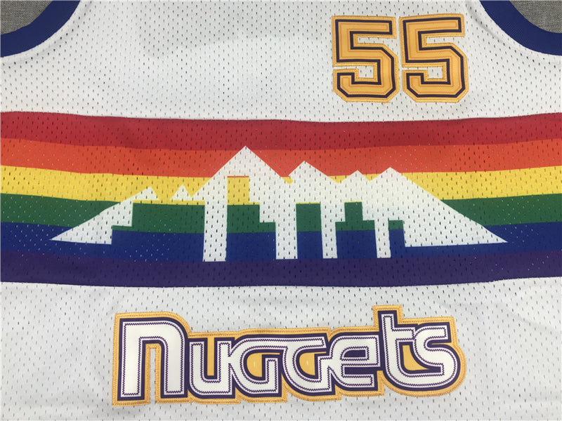 Men's Denver Nuggets Dikembe Mutombo 1991-92 White Hardwood Classics Swingman Jerseys