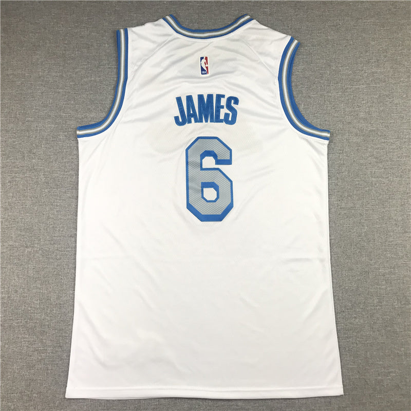 Men's Los Angeles Lakers LeBron James White 2020/21 Swingman Jerseys City Edition