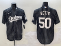 Men's Los Angeles Dodgers Mookie Betts #50 Black Alternate Limited Player Jerseys