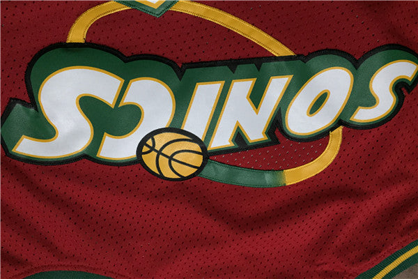 SuperSonics 40# Sean Kemp Red 97-98 Classic Retro New Fabric Fan Edition Jersey