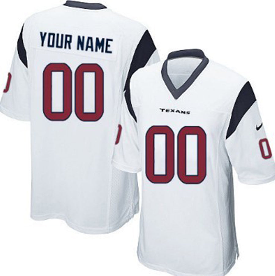 Custom1 Houston Texans White Limited Jerseys Stitched American Football Jerseys