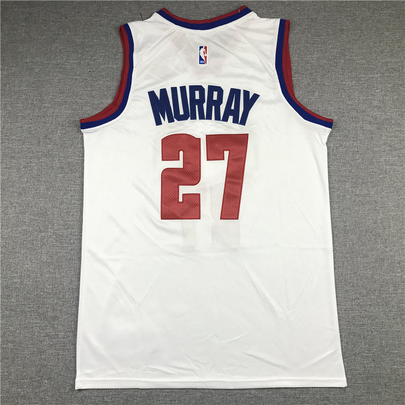 Men's Denver Nuggets Jamal Murray #27 White 2020/21 Swingman Player Jerseys