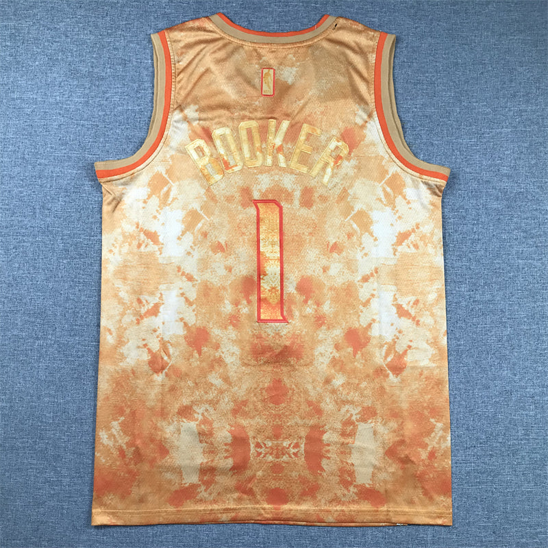 Men's Phoenix Suns Devin Booker #1 Orange Select Series Swingman Jerseys