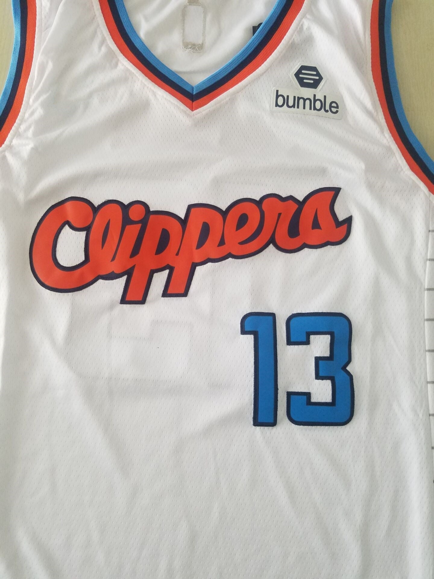 Men's LA Clippers Paul George #13 White Classics Jerseys