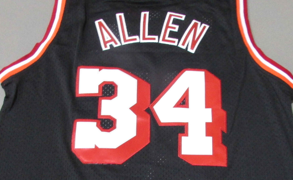 Men's Miami Heat Ray Allen Black 2012-13 Hardwood Classics Swingman Jerseys