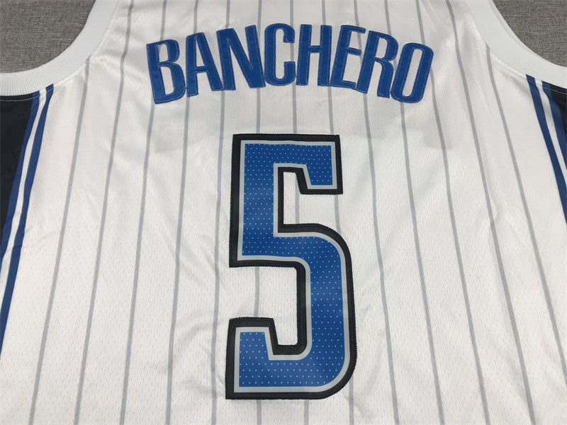 Men's Orlando Magic Paolo Banchero #5 White 2022/23 Fast Break Replica Jerseys - Association Edition