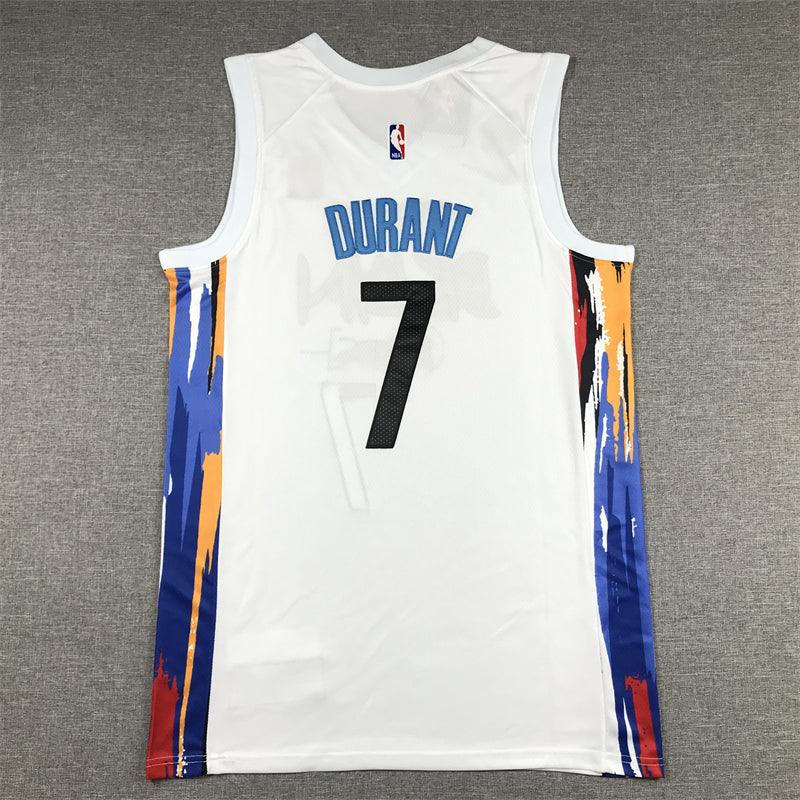 Men's Brooklyn Nets Kevin Durant #7 White 2022/23 Fastbreak Jerseys - City Edition