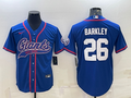 Men's New York Giants Saquon Barkley #26 Blue Game Jerseys Joint Edition