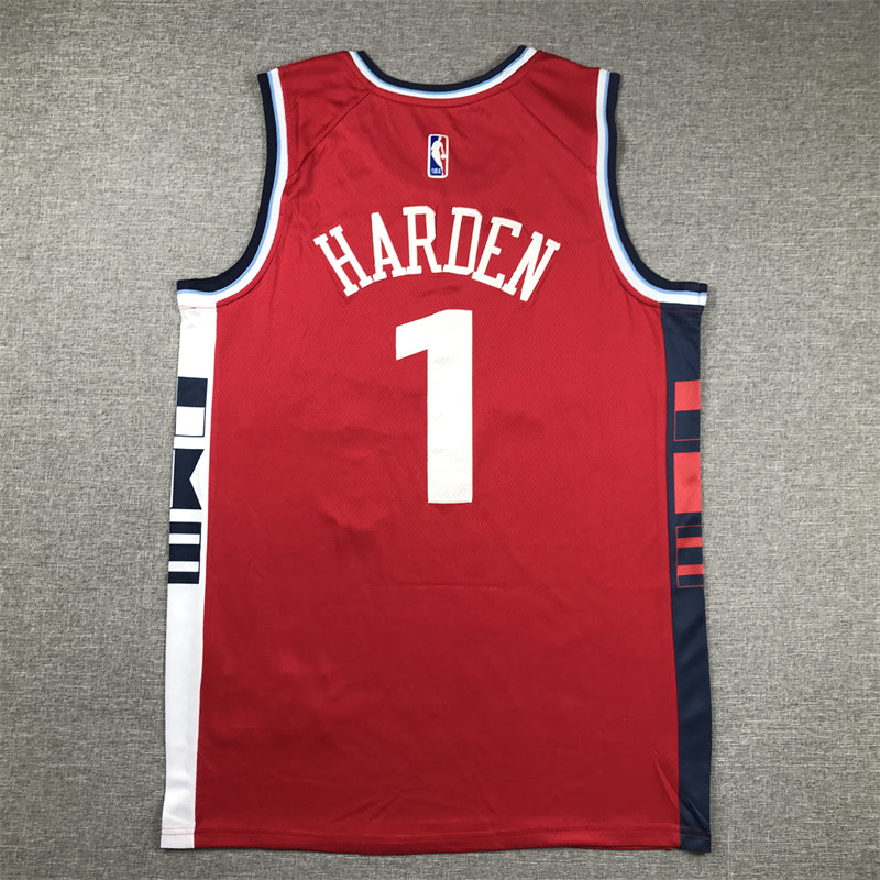 Men's LA Clippers James Harden #1 Red Swingman Player Jerseys