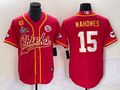 Men's Kansas City Chiefs Patrick Mahomes #15 Red Game Player Jerseys Joint Edition