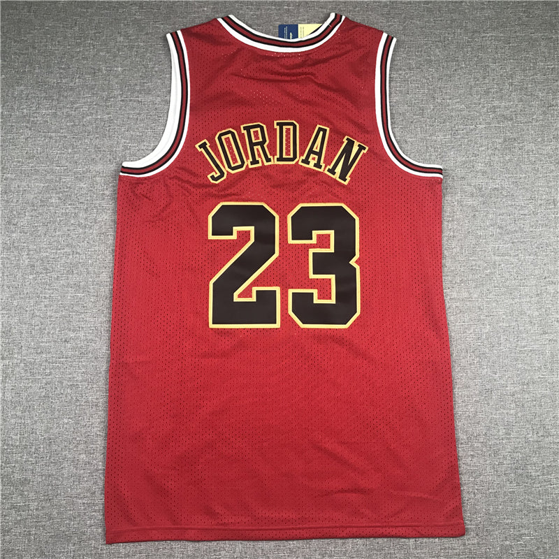 Men's Chicago Bulls Michael Jordan Red Hardwood Classics Jerseys Chinese Edition