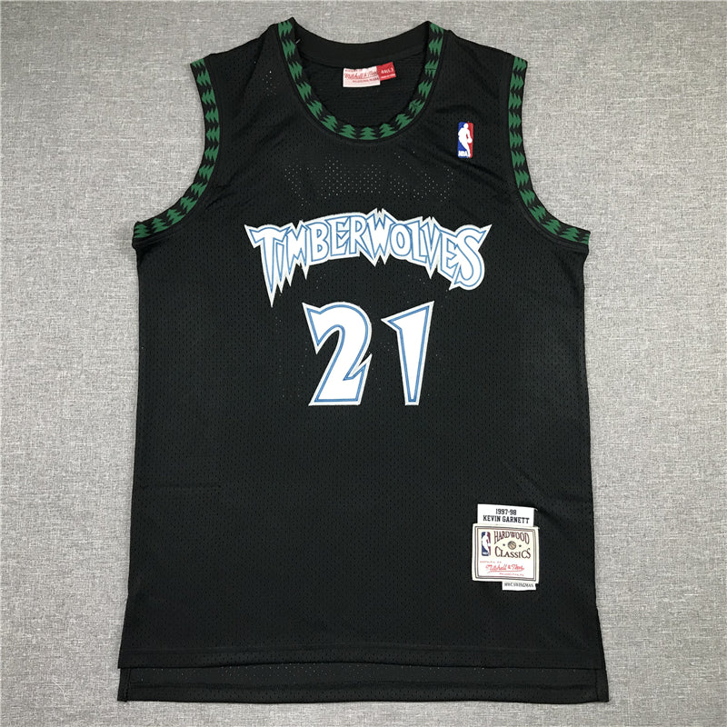 Men's Minnesota Timberwolves Kevin Garnett #21 Hardwood Classics Swingman Jerseys