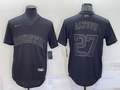 Men's Houston Astros Jose Altuve #27 Black Fashion Stitched Jerseys
