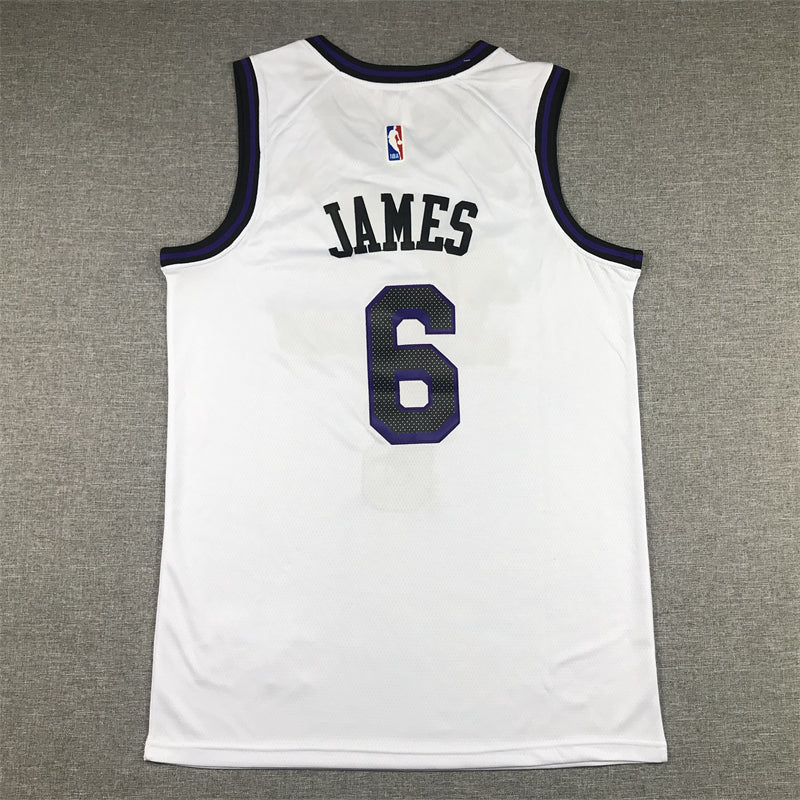 Men's Los Angeles Lakers LeBron James #6 White 2022/23 Authentic Jerseys - City Edition