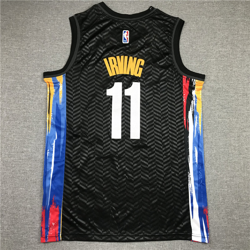 Men's Brooklyn Nets Kyrie Irving Black 2020/21 Swingman Jerseys - City Edition