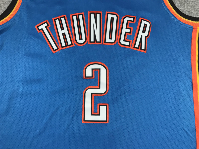 Men's Oklahoma City Thunder Shai Gilgeous-Alexander #2 Blue 2022/23 Swingman Jerseys - Icon Edition