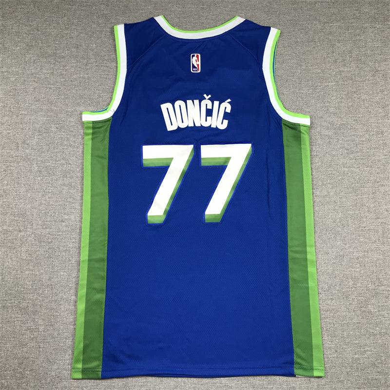 Men's Dallas Mavericks Luka Doncic #77 Blue 2022/23 Swingman Jerseys - City Edition