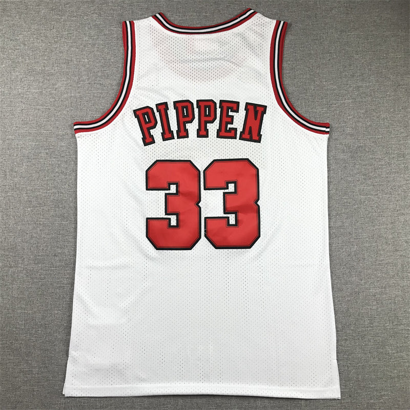 Men's Chicago Bulls Scottie Pippen 1997-98 White Hardwood Classics Swingman Jerseys