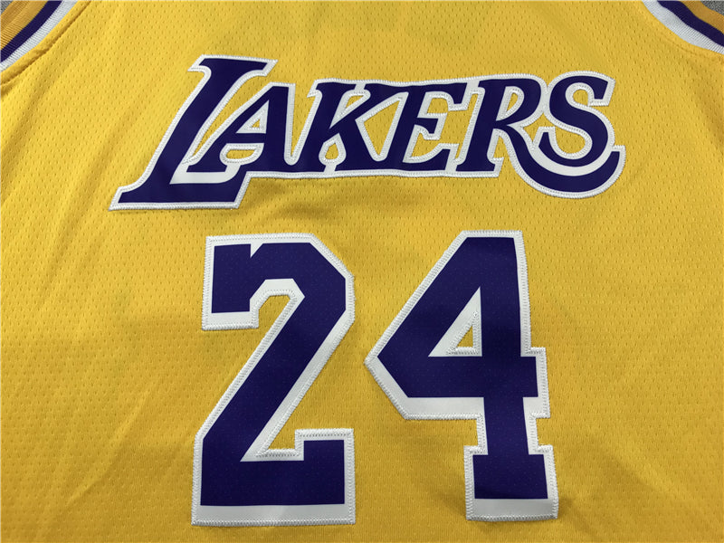 Men's Kobe Bryant Los Angeles Lakers #24 NBA Classics Retro Jerseys - Yellow
