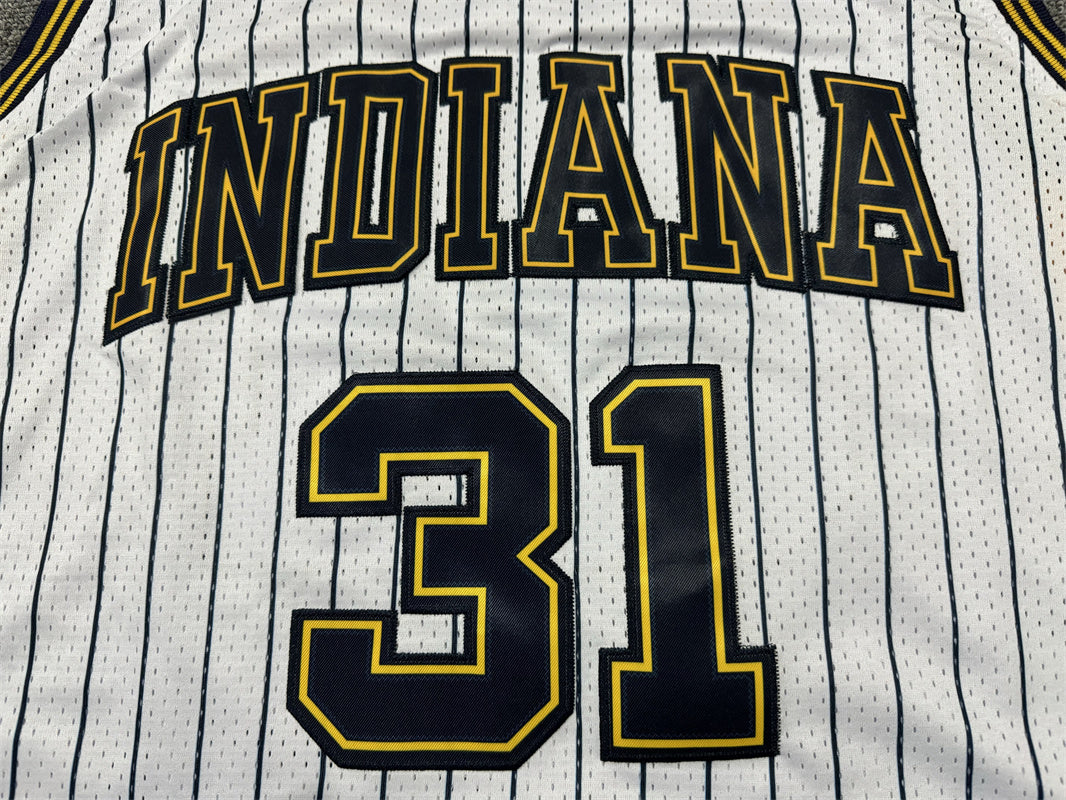 Men's Indiana Pacers Reggie Miller #31 White Hardwood Classics Swingman Jerseys