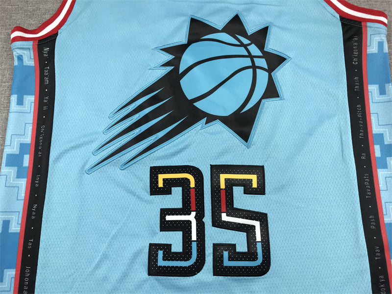 Men's Phoenix Suns Kevin Durant #35 Turquoise 2022/23 Swingman Jerseys - City Edition