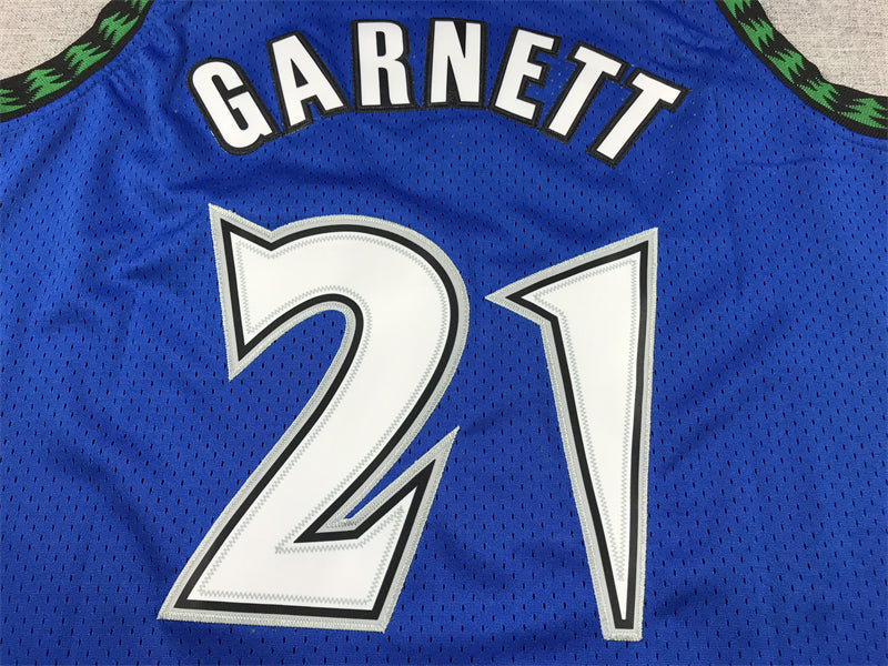 Men's Minnesota Timberwolves #21 Kevin Garnett Hardwood Classics Swingman Jerseys