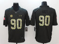 Men's Pittsburgh Steelers #90 T.J. Watt Black Team Game Jerseys