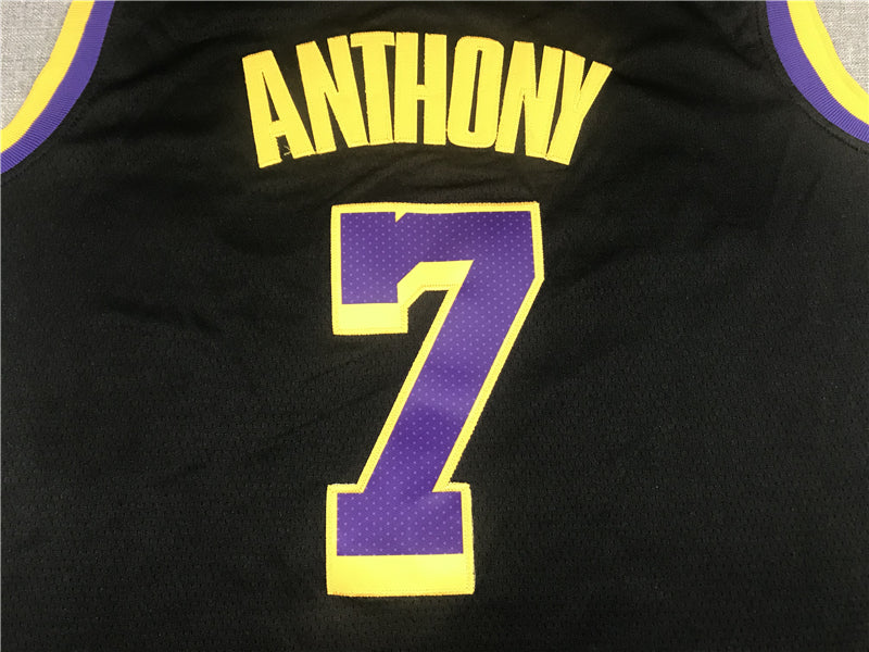 Men's Los Angeles Lakers Carmelo Anthony Black 2020/21 Swingman Player Jerseys