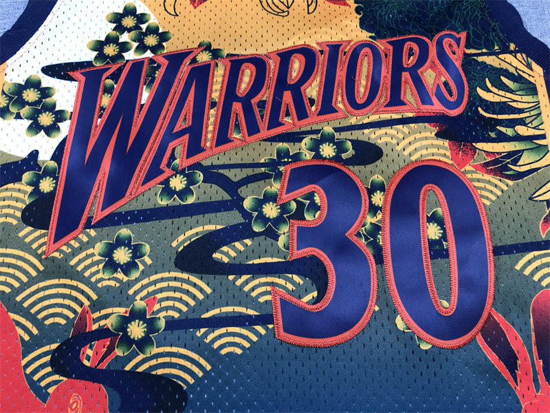 Men's Golden State Warriors Stephen Curry #30 Year of Rabbit Edition Hardwood Classics Swingman Jerseys