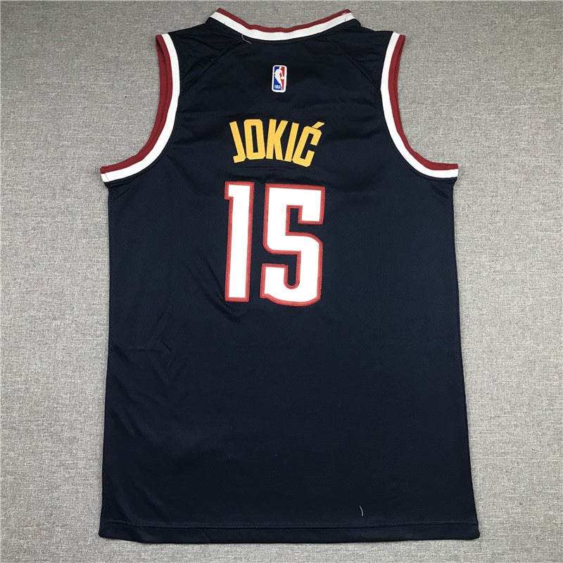 Men's Denver Nuggets Nikola Jokic #15 NBA Navy 2020/21 Swingman Jerseys