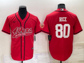 Men's San Francisco 49ers Jerry Rice #80 Red Game Jerseys Joint Edition