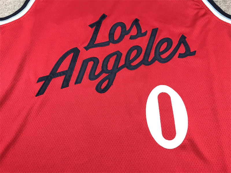 Men's LA Clippers Russell Westbrook #0 Red Swingman Player Jerseys