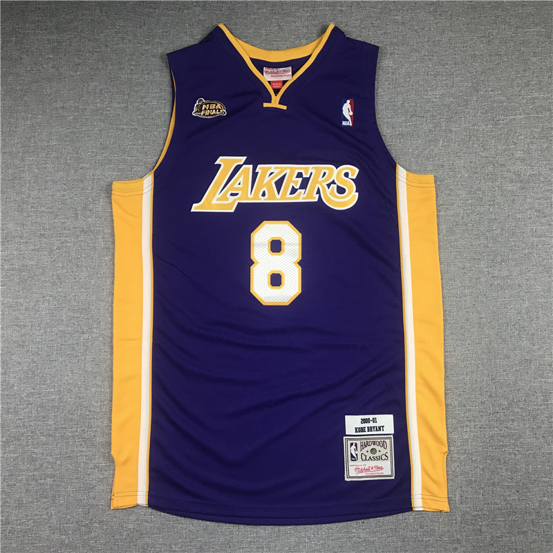 Men's Los Angeles Lakers Kobe Bryant 2000-01 Purple Hardwood Classics Authentic Jerseys
