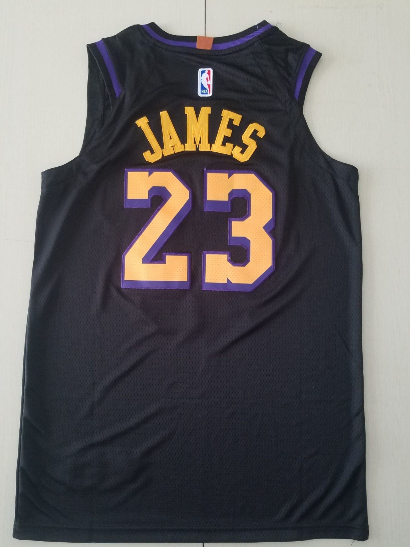 Men's Los Angeles Lakers LeBron James #23 Black Swingman Jerseys