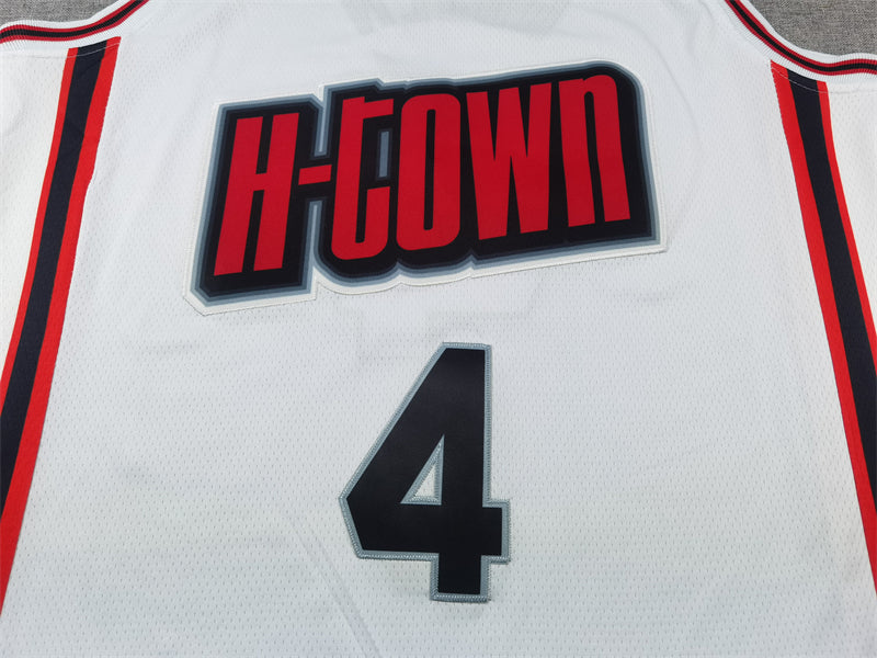 Men's Houston Rockets Jalen Green #4 White 2024/25 Swingman Player Jerseys - City Edition