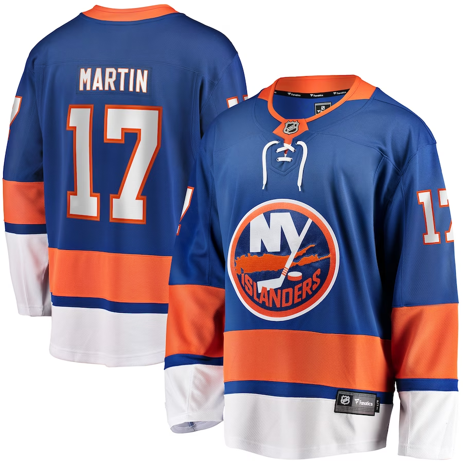 Men's New York Islanders Matt Martin #17 Royal Player Game Jerseys