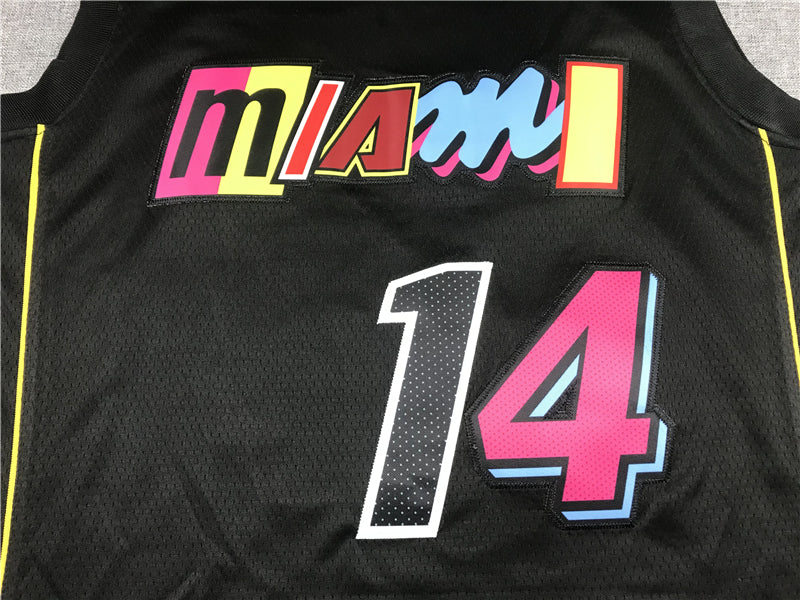 Men's Miami Heat Tyler Herro #14 Black Swingman Player Jerseys - City Edition