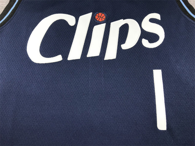 Men's LA Clippers James Harden #1 Navy 2023/24 Swingman Jerseys - City Edition